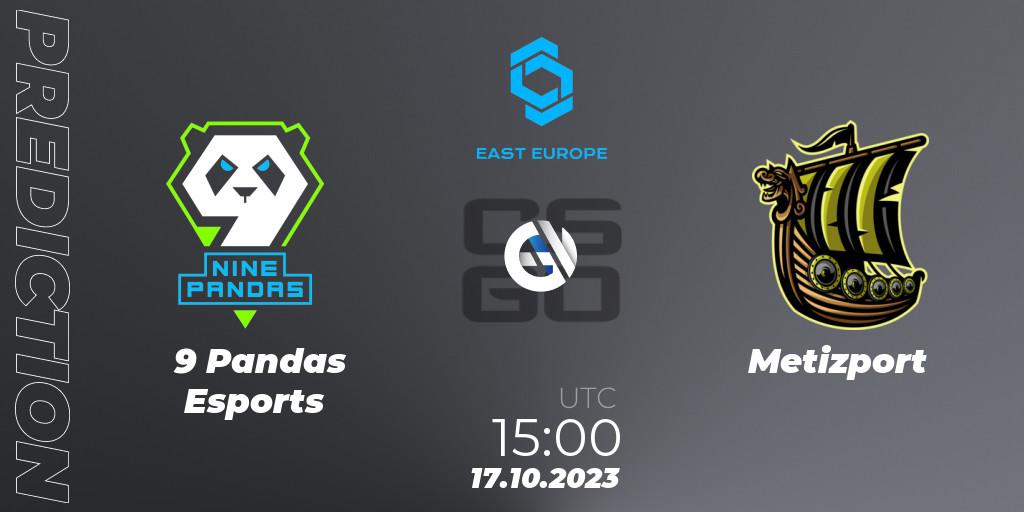 Pronósticos 9 Pandas Esports - Metizport. 17.10.2023 at 16:00. CCT East Europe Series #3 - Counter-Strike (CS2)