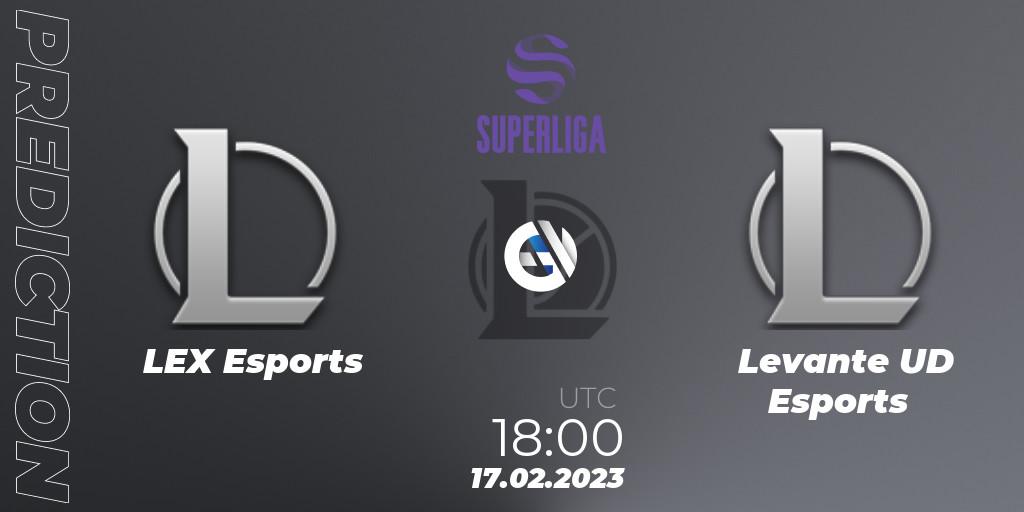Pronósticos LEX Esports - Levante UD Esports. 17.02.2023 at 18:00. LVP Superliga 2nd Division Spring 2023 - Group Stage - LoL