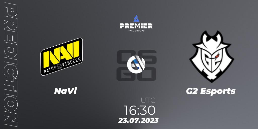 Pronósticos NaVi - G2 Esports. 23.07.23. BLAST Premier Fall Groups 2023 - CS2 (CS:GO)