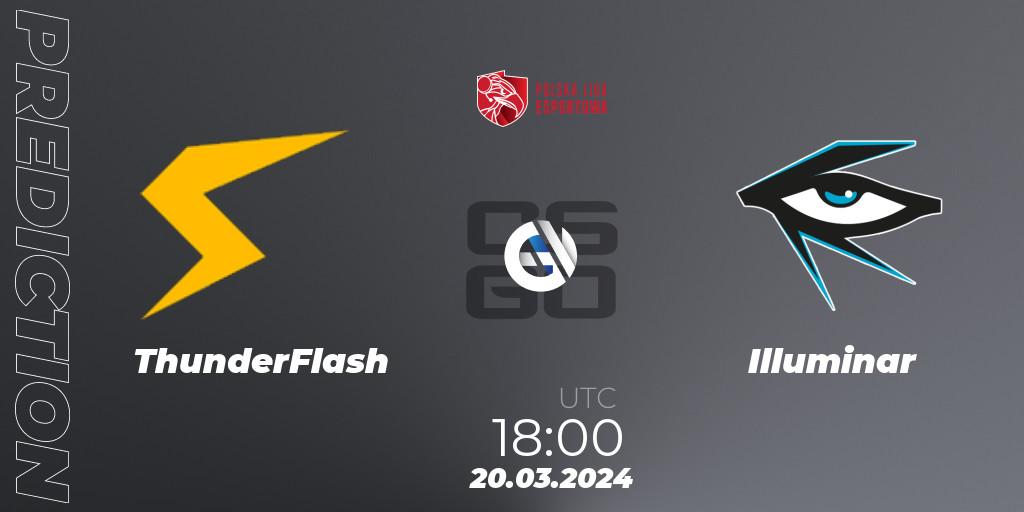 Pronósticos ThunderFlash - Illuminar. 20.03.24. Polska Liga Esportowa 2024: Split #1 - CS2 (CS:GO)