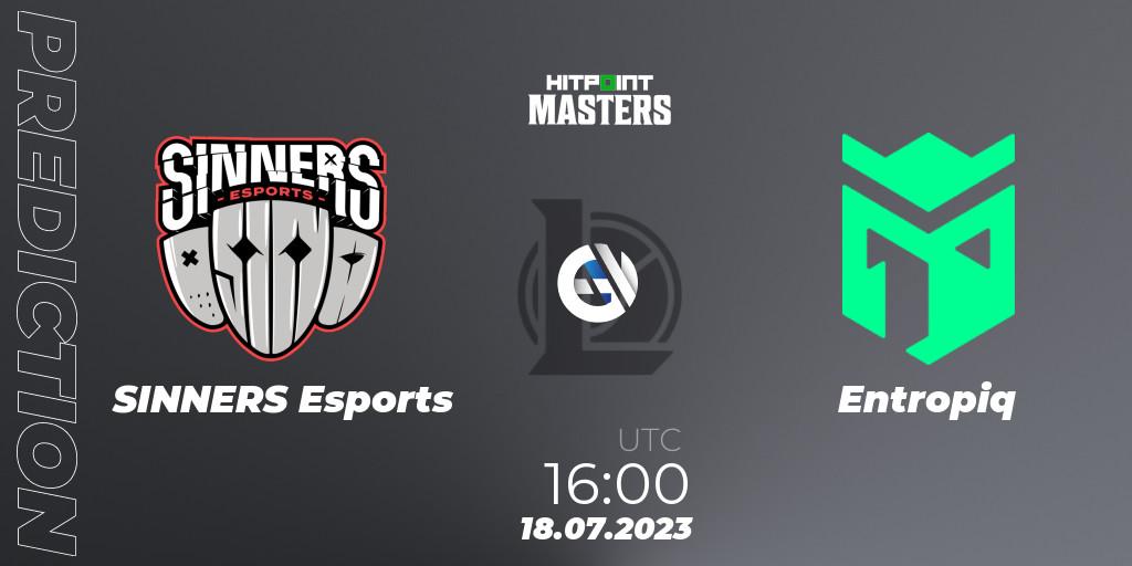 Pronósticos SINNERS Esports - Entropiq. 18.07.23. Hitpoint Masters Summer 2023 - Group Stage - LoL