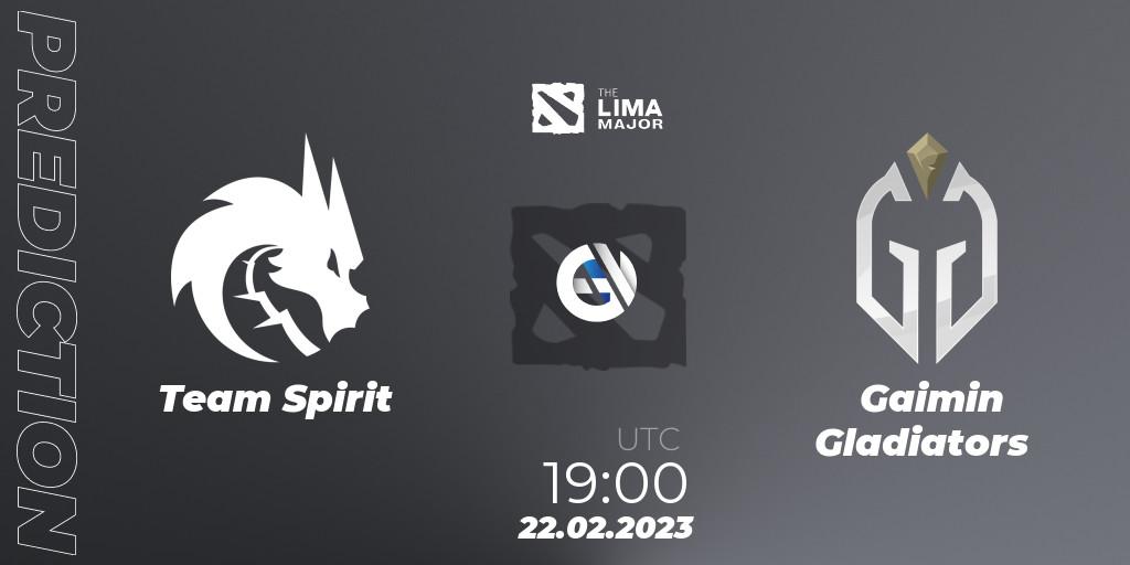 Pronósticos Team Spirit - Gaimin Gladiators. 22.02.23. The Lima Major 2023 - Dota 2