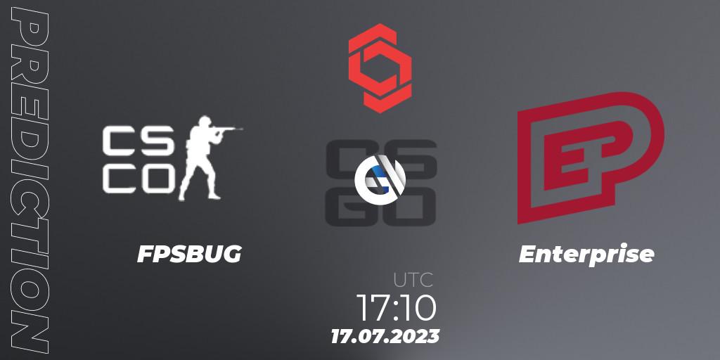 Pronósticos FPSBUG - Enterprise. 17.07.2023 at 17:10. CCT Central Europe Series #7: Closed Qualifier - Counter-Strike (CS2)