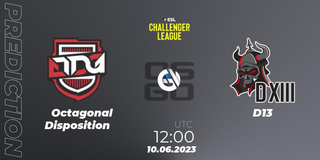 Pronósticos Octagonal Disposition - D13. 10.06.23. ESL Challenger League Season 45 Relegation: Asia-Pacific - CS2 (CS:GO)