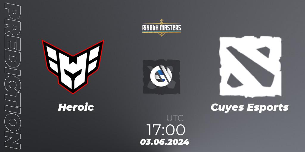 Pronósticos Heroic - Cuyes Esports. 03.06.2024 at 17:00. Riyadh Masters 2024: South America Closed Qualifier - Dota 2