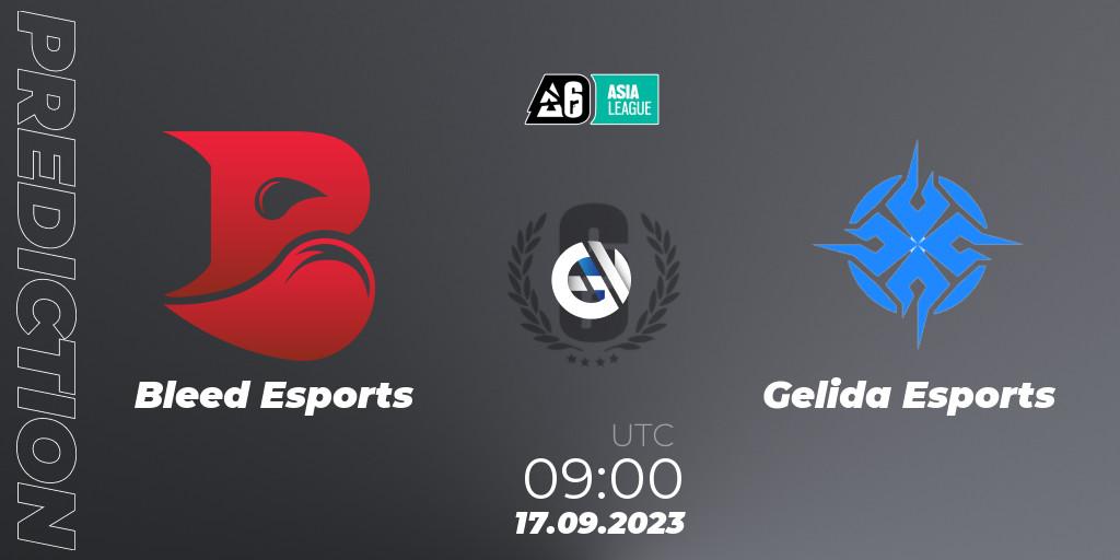 Pronósticos Bleed Esports - Gelida Esports. 17.09.2023 at 09:00. SEA League 2023 - Stage 2 - Rainbow Six