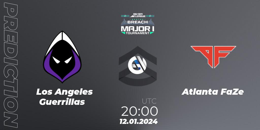 Pronósticos Los Angeles Guerrillas - Atlanta FaZe. 12.01.2024 at 20:00. Call of Duty League 2024: Stage 1 Major Qualifiers - Call of Duty