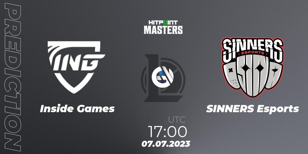 Pronósticos Inside Games - SINNERS Esports. 07.07.23. Hitpoint Masters Summer 2023 - Group Stage - LoL