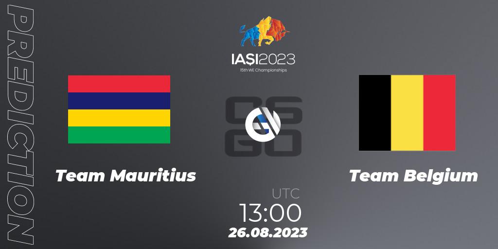 Pronósticos Team Mauritius - Team Belgium. 26.08.2023 at 18:30. IESF World Esports Championship 2023 - Counter-Strike (CS2)