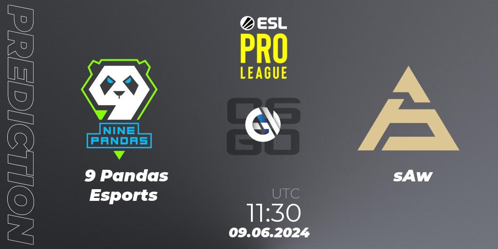 Pronósticos 9 Pandas Esports - sAw. 09.06.2024 at 11:30. ESL Pro League Season 20: European Conference - Counter-Strike (CS2)