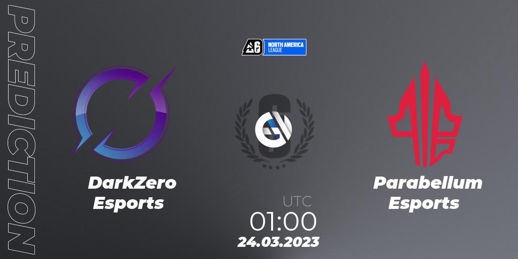 Pronósticos DarkZero Esports - Parabellum Esports. 24.03.23. North America League 2023 - Stage 1 - Rainbow Six