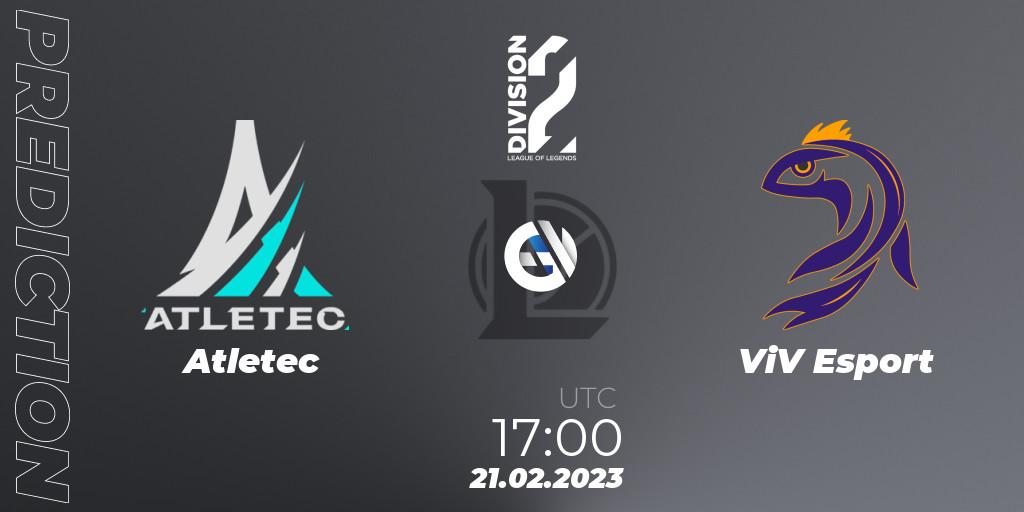 Pronósticos Atletec - ViV Esport. 21.02.2023 at 17:00. LFL Division 2 Spring 2023 - Group Stage - LoL