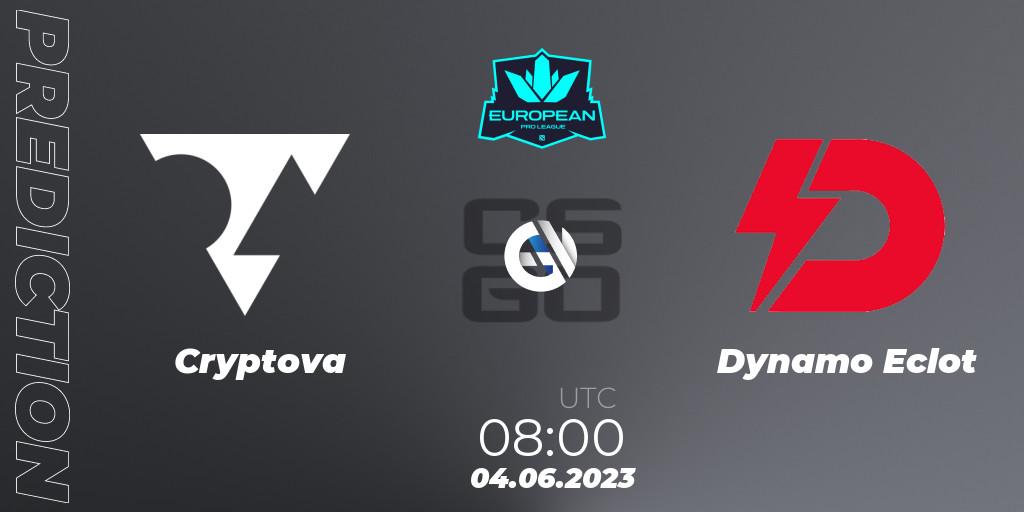 Pronósticos Cryptova - Dynamo Eclot. 04.06.23. European Pro League Season 8 - CS2 (CS:GO)