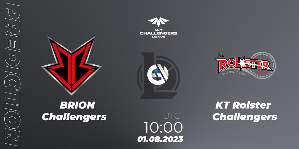 Pronósticos BRION Challengers - KT Rolster Challengers. 01.08.23. LCK Challengers League 2023 Summer - Group Stage - LoL