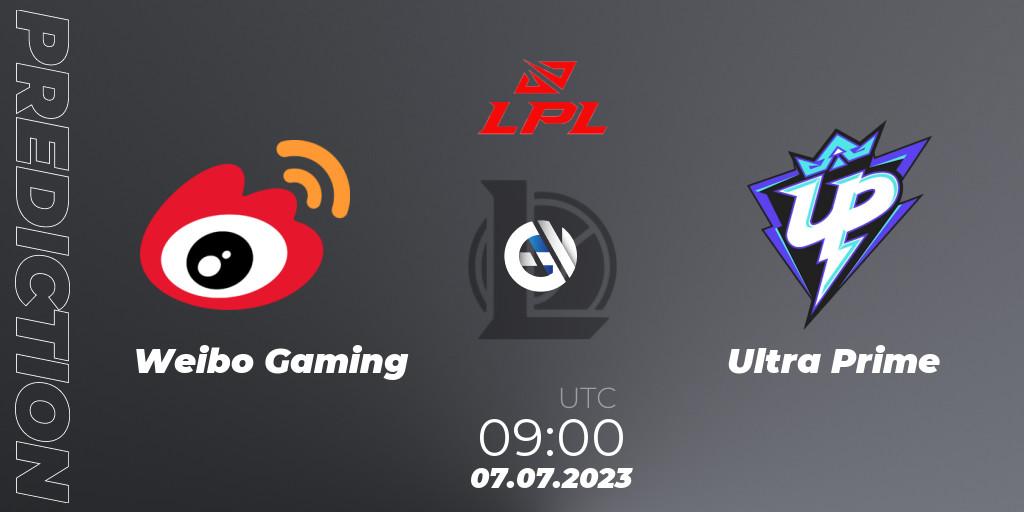 Pronósticos Weibo Gaming - Ultra Prime. 07.07.23. LPL Summer 2023 Regular Season - LoL