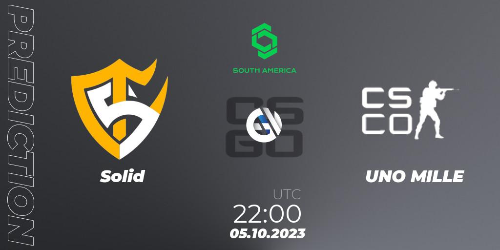Pronósticos Solid - UNO MILLE. 05.10.2023 at 22:00. CCT South America Series #12 - Counter-Strike (CS2)