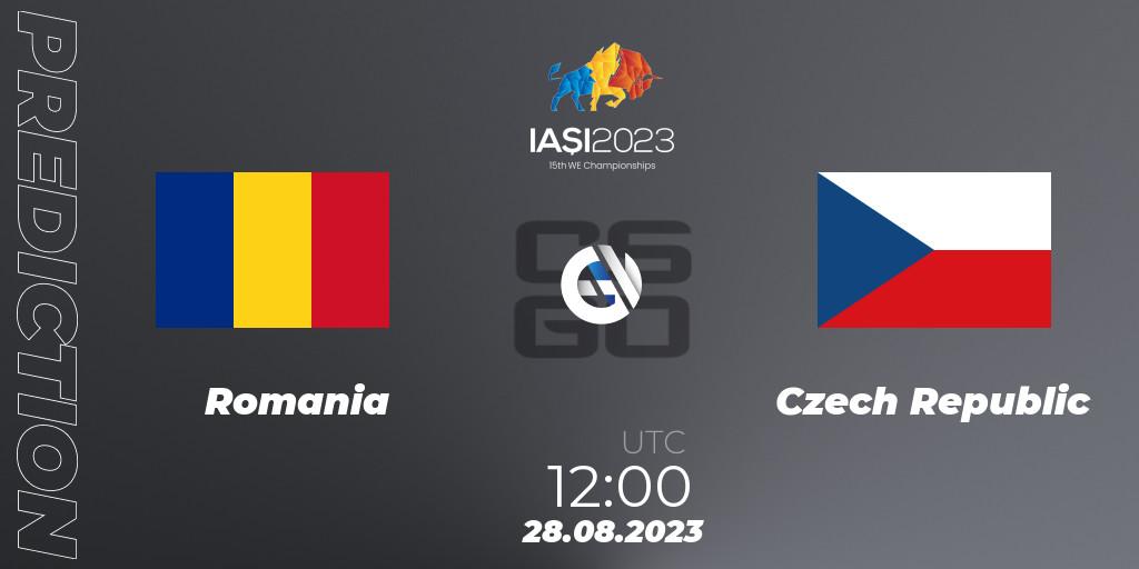 Pronósticos Romania - Czech Republic. 28.08.2023 at 13:40. IESF World Esports Championship 2023 - Counter-Strike (CS2)