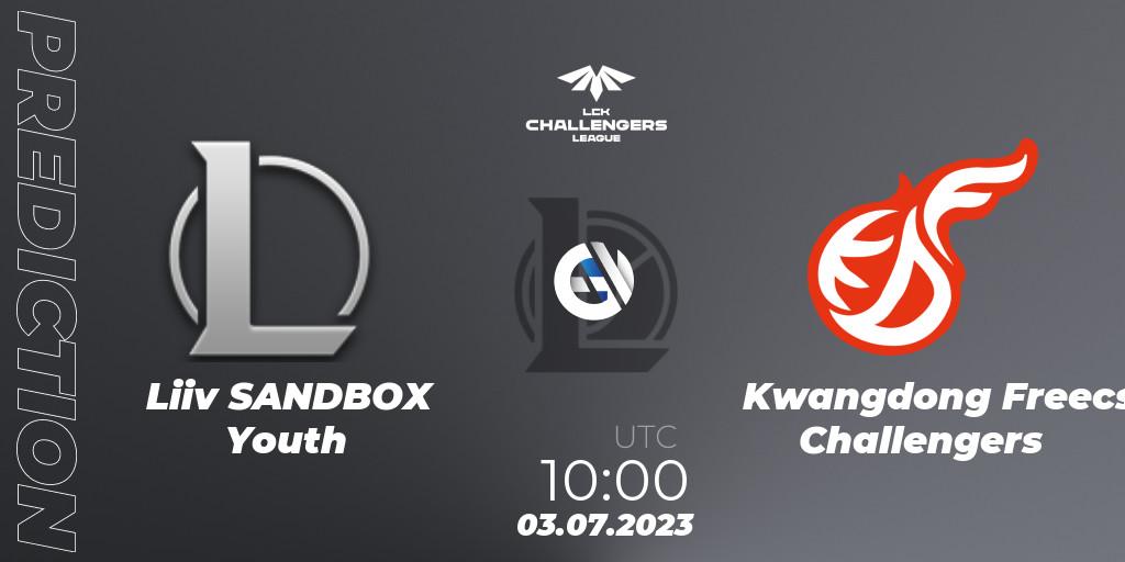 Pronósticos Liiv SANDBOX Youth - Kwangdong Freecs Challengers. 03.07.23. LCK Challengers League 2023 Summer - Group Stage - LoL