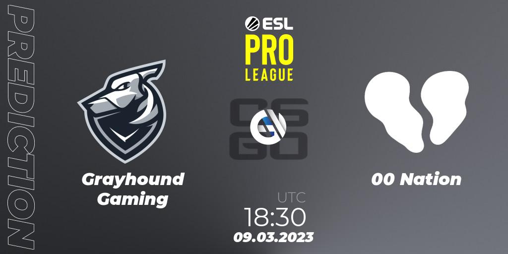 Pronósticos Grayhound Gaming - 00 Nation. 09.03.23. ESL Pro League Season 17 - CS2 (CS:GO)