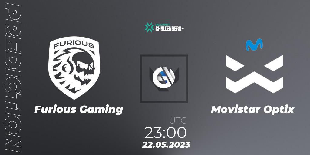 Pronósticos Furious Gaming - Movistar Optix. 22.05.2023 at 23:00. VCL Latin America South: Split 2 2023 Playoffs - VALORANT