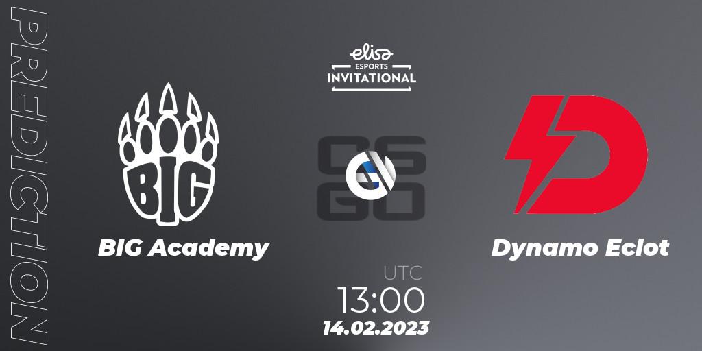 Pronósticos BIG Academy - Dynamo Eclot. 14.02.2023 at 13:00. Elisa Invitational Winter 2023 - Counter-Strike (CS2)