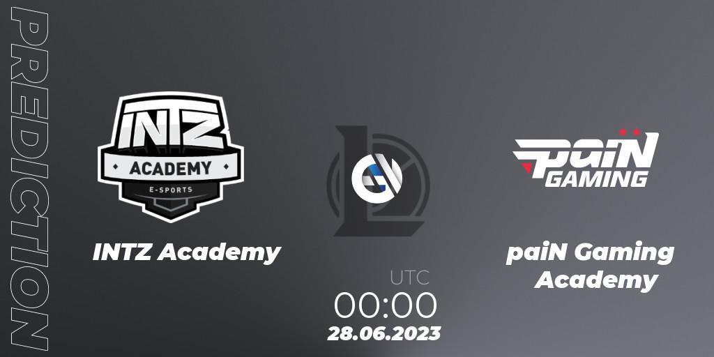 Pronósticos INTZ Academy - paiN Gaming Academy. 28.06.23. CBLOL Academy Split 2 2023 - Group Stage - LoL
