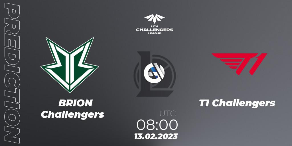 Pronósticos Brion Esports Challengers - T1 Challengers. 13.02.23. LCK Challengers League 2023 Spring - LoL