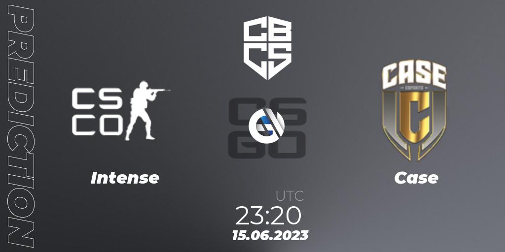 Pronósticos Intense Game - Case. 15.06.2023 at 23:20. CBCS 2023 Season 1 - Counter-Strike (CS2)