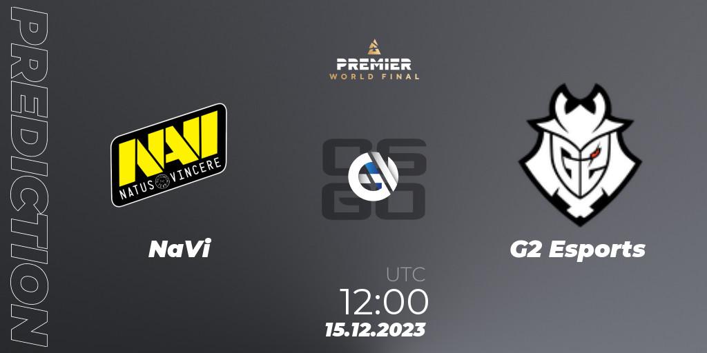 Pronósticos NaVi - G2 Esports. 15.12.23. BLAST Premier World Final 2023 - CS2 (CS:GO)