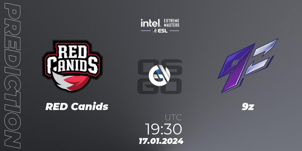 Pronósticos RED Canids - 9z. 17.01.2024 at 19:30. Intel Extreme Masters China 2024: South American Closed Qualifier - Counter-Strike (CS2)