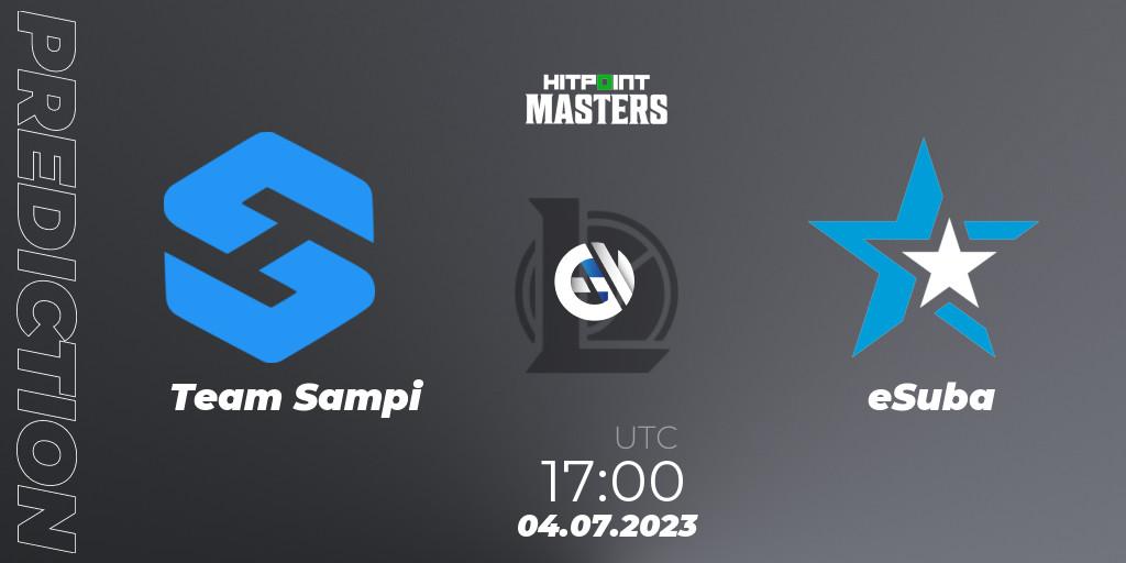 Pronósticos Team Sampi - eSuba. 04.07.23. Hitpoint Masters Summer 2023 - Group Stage - LoL