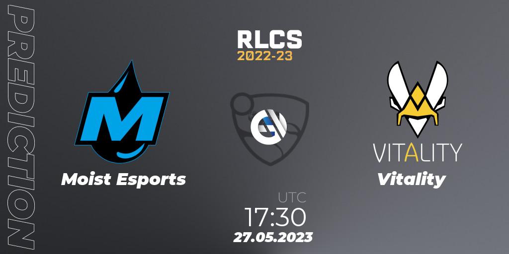 Pronósticos Moist Esports - Vitality. 27.05.2023 at 17:30. RLCS 2022-23 - Spring: Europe Regional 2 - Spring Cup - Rocket League