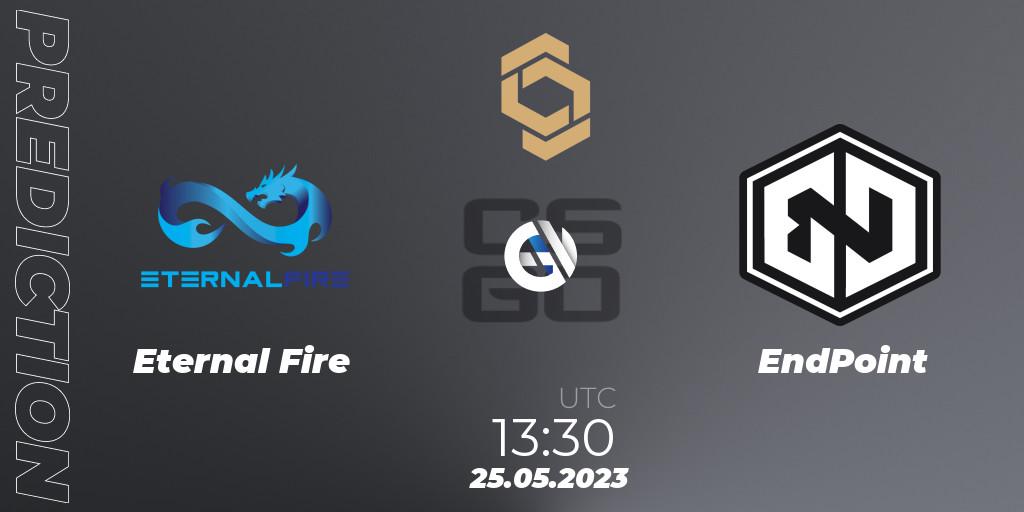 Pronósticos Eternal Fire - EndPoint. 25.05.2023 at 14:00. CCT South Europe Series #4 - Counter-Strike (CS2)