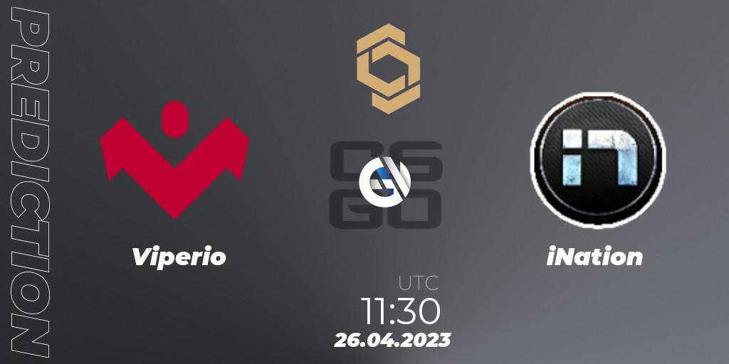 Pronósticos Viperio - iNation. 26.04.2023 at 11:30. CCT South Europe Series #4 - Counter-Strike (CS2)