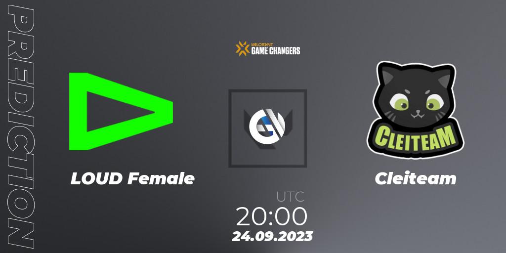 Pronósticos LOUD Female - Cleiteam. 24.09.23. VCT 2023: Game Changers Brazil Series 2 - VALORANT