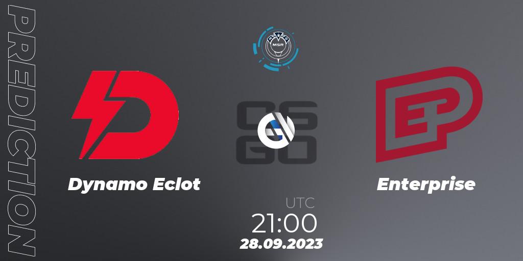 Pronósticos Dynamo Eclot - Enterprise. 29.09.2023 at 08:15. Slovak National Championship 2023 - Counter-Strike (CS2)