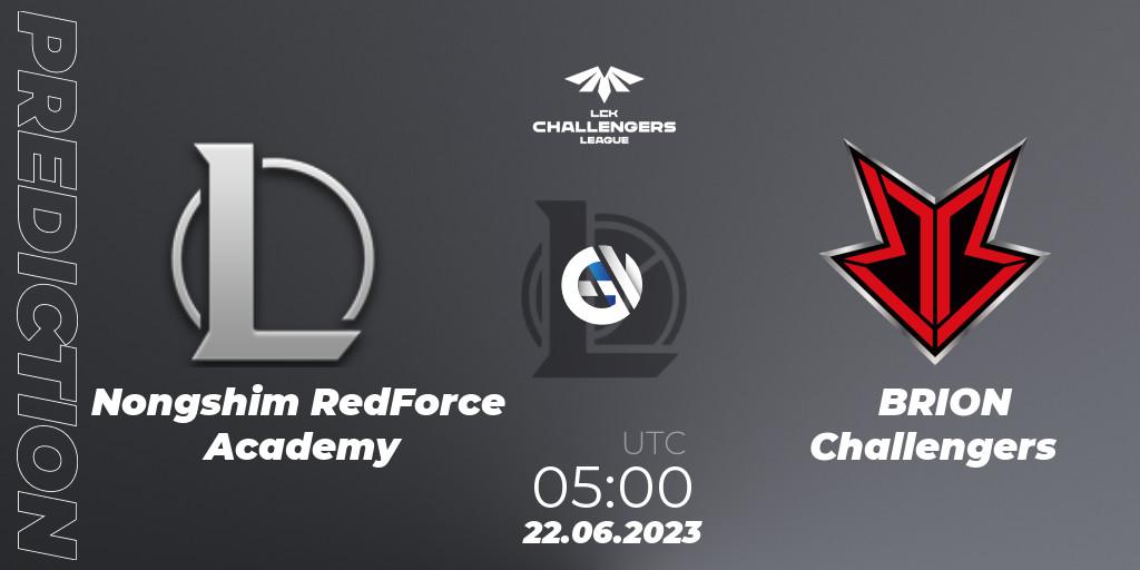 Pronósticos Nongshim RedForce Academy - BRION Challengers. 22.06.23. LCK Challengers League 2023 Summer - Group Stage - LoL