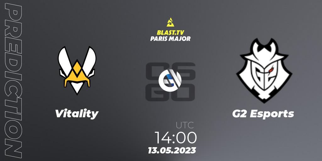 Pronósticos Vitality - G2 Esports. 13.05.23. BLAST Paris Major 2023 - CS2 (CS:GO)