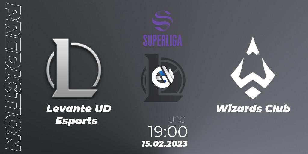 Pronósticos Levante UD Esports - Wizards Club. 15.02.2023 at 19:00. LVP Superliga 2nd Division Spring 2023 - Group Stage - LoL