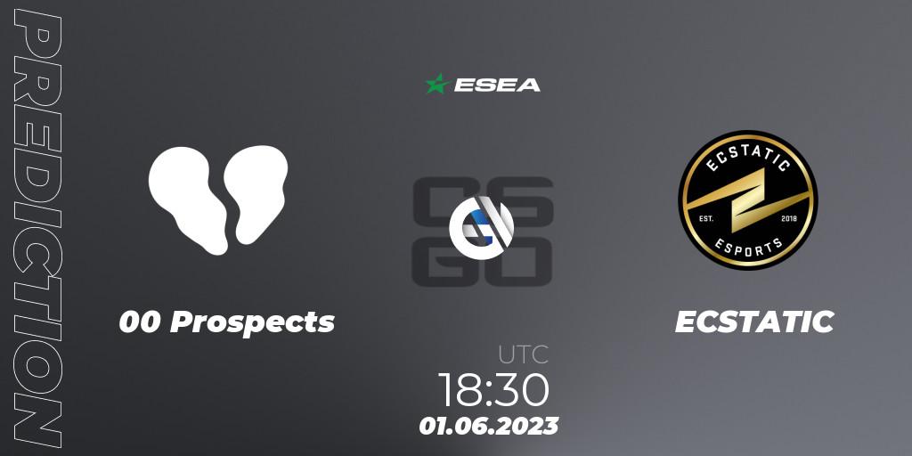 Pronósticos 00 Prospects - ECSTATIC. 01.06.23. ESEA Advanced Season 45 Europe - CS2 (CS:GO)