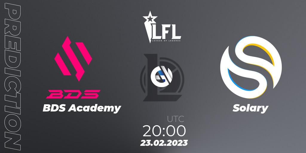 Pronósticos BDS Academy - Solary. 23.02.23. LFL Spring 2023 - Group Stage - LoL