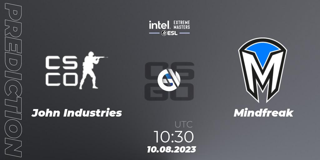 Pronósticos John Industries - Mindfreak. 10.08.2023 at 10:30. IEM Sydney 2023 Oceania Open Qualifier 1 - Counter-Strike (CS2)