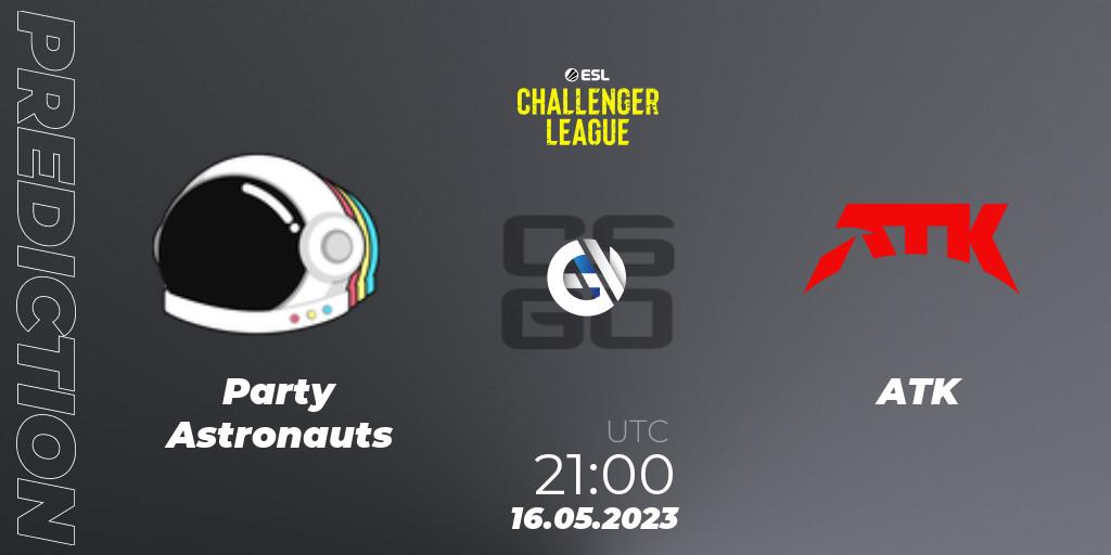 Pronósticos Party Astronauts - ATK. 15.05.2023 at 21:00. ESL Challenger League Season 45: North America - Counter-Strike (CS2)