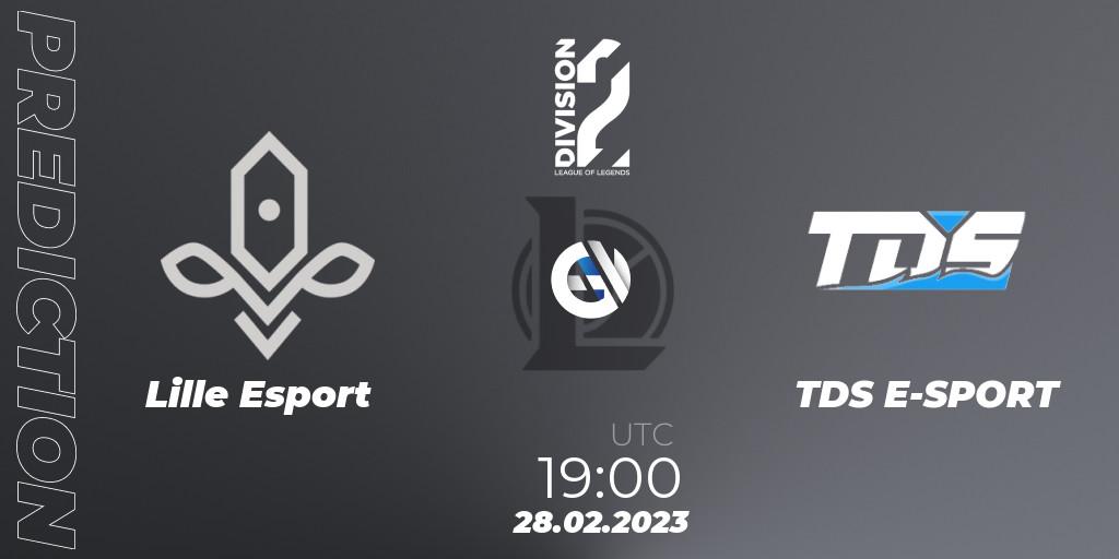 Pronósticos Lille Esport - TDS E-SPORT. 28.02.2023 at 19:00. LFL Division 2 Spring 2023 - Group Stage - LoL