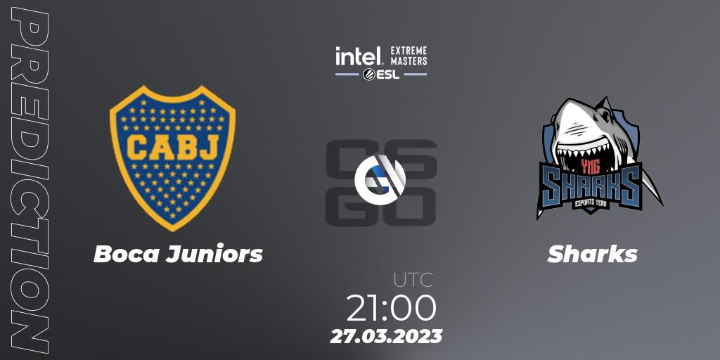 Pronósticos Boca Juniors - Sharks. 27.03.2023 at 21:10. IEM Dallas 2023 South America Open Qualifier 2 - Counter-Strike (CS2)