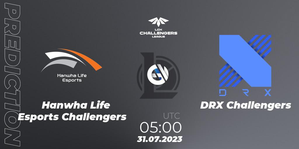 Pronósticos Hanwha Life Esports Challengers - DRX Challengers. 31.07.23. LCK Challengers League 2023 Summer - Group Stage - LoL