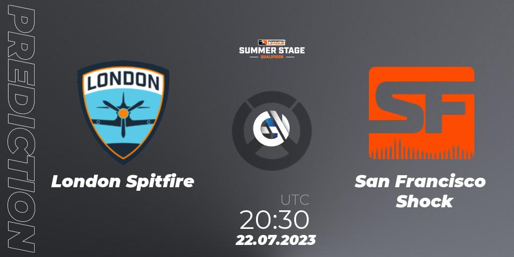 Pronósticos London Spitfire - San Francisco Shock. 22.07.23. Overwatch League 2023 - Summer Stage Qualifiers - Overwatch