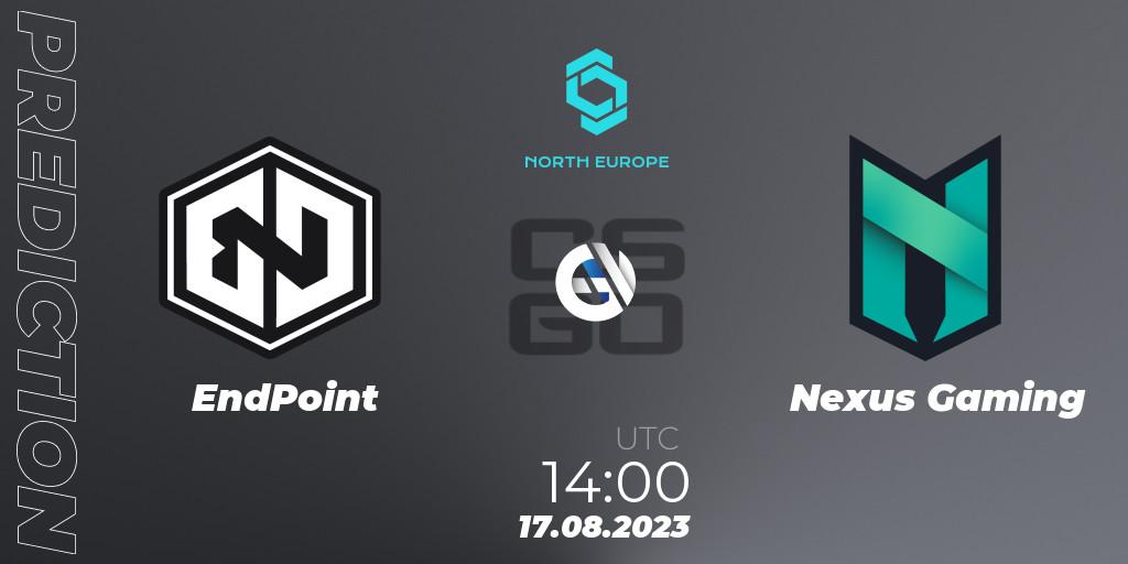 Pronósticos EndPoint - Nexus Gaming. 17.08.23. CCT North Europe Series #7 - CS2 (CS:GO)
