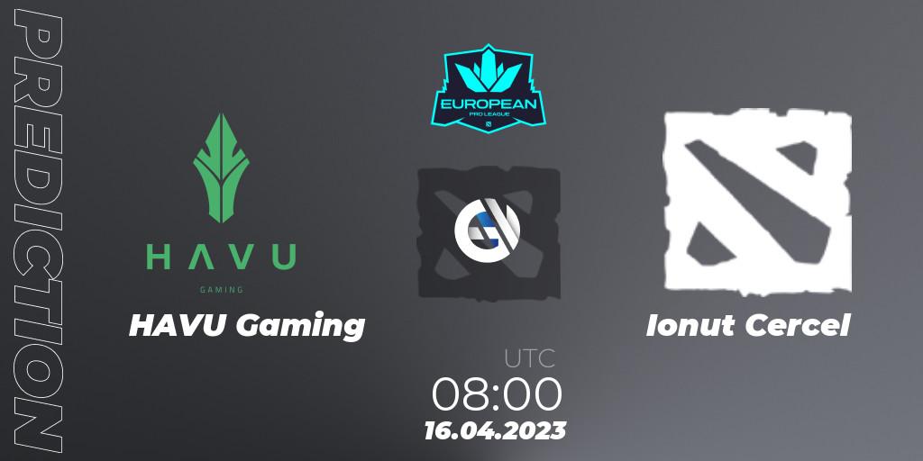 Pronósticos HAVU Gaming - Ionut Cercel. 22.04.2023 at 08:03. European Pro League Season 8 - Dota 2