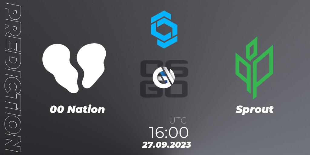 Pronósticos 00 Nation - Sprout. 28.09.2023 at 10:00. CCT East Europe Series #2 - Counter-Strike (CS2)